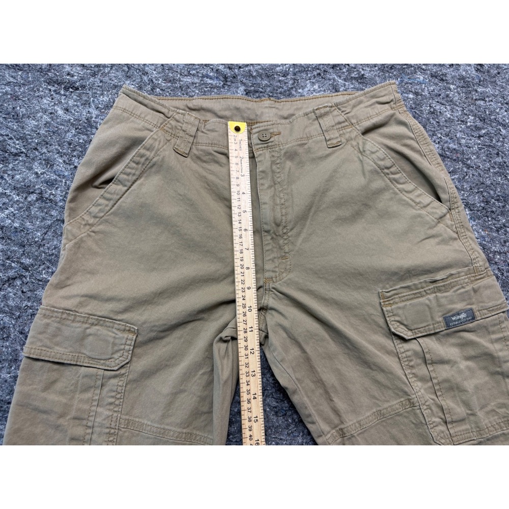 Wrangler Mens Cargo Pants Tan Khaki Straight Leg Cotton Stretch 32x32 70ABWEW - Picture 5 of 11